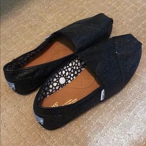 Never Worn Black Sparkley Toms